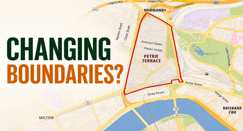 Changing Boundaries of Petrie Terrace